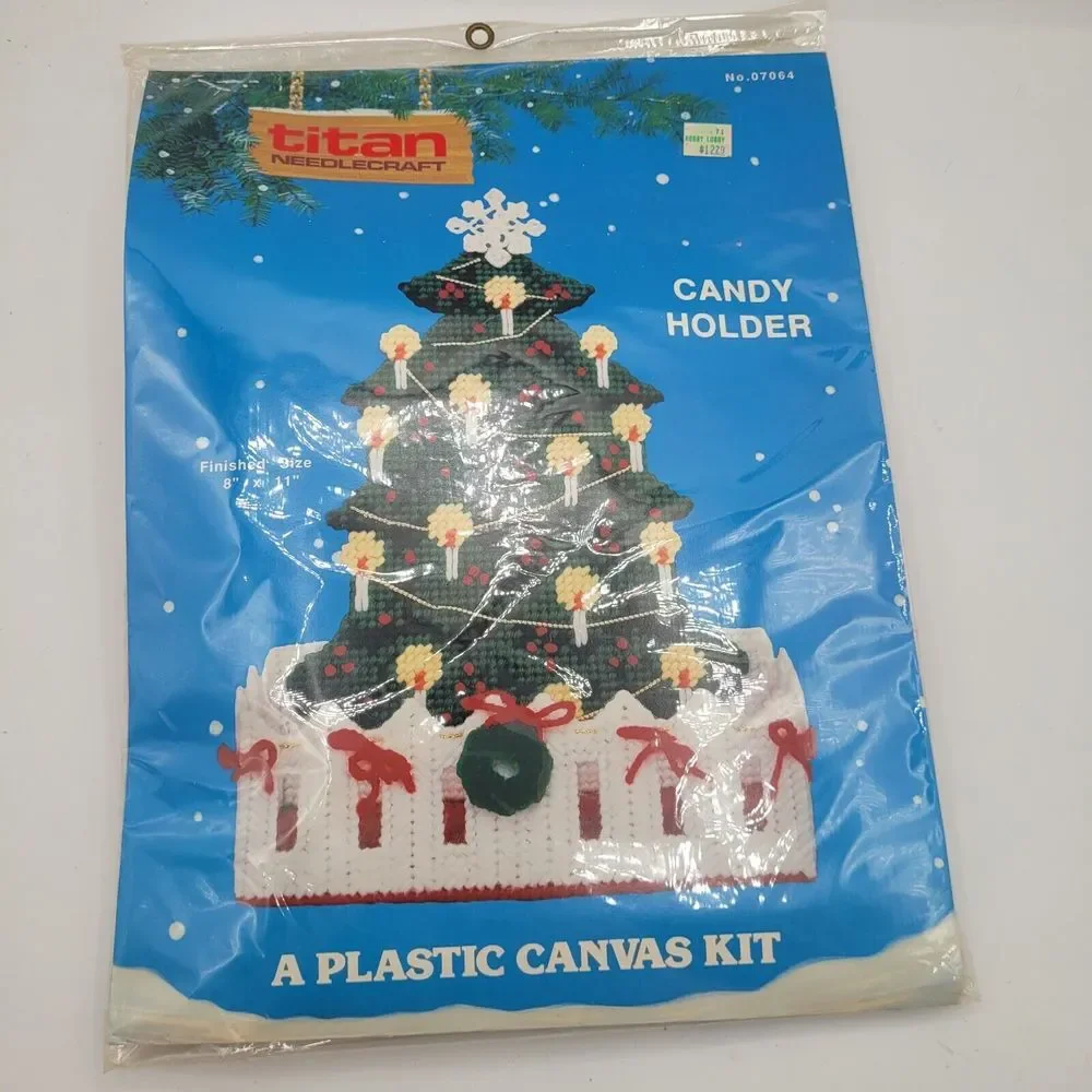 4‎ Titan Needlecraft Plastic Canvas Christmas Wall Hanging Kits  1990 Sealed